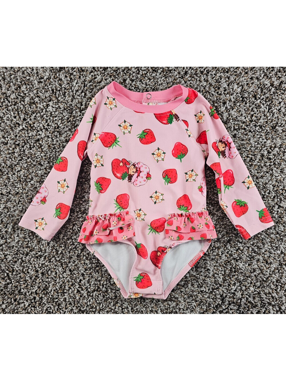 World of Strawberry Shortcake Baby Girls Sz 12M One Piece Swimsuit Pink